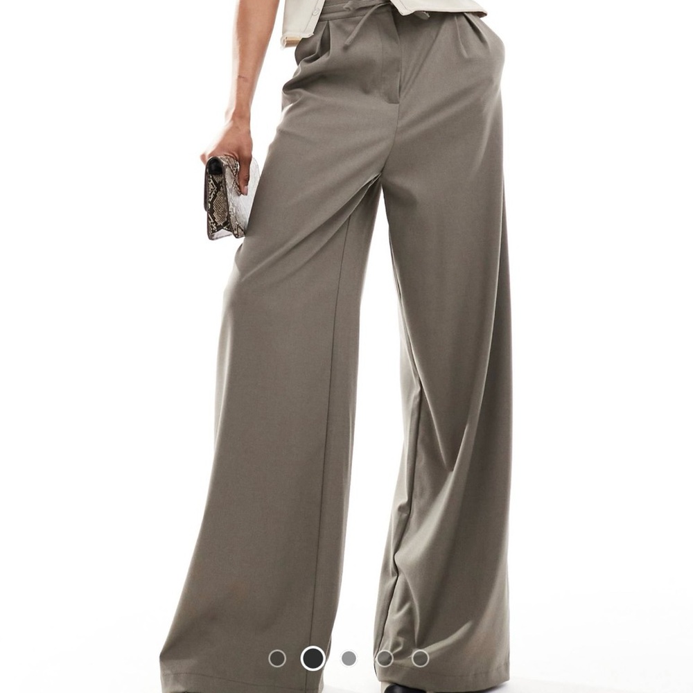 ASOS Gray Wide-Leg Tall Women's Pants